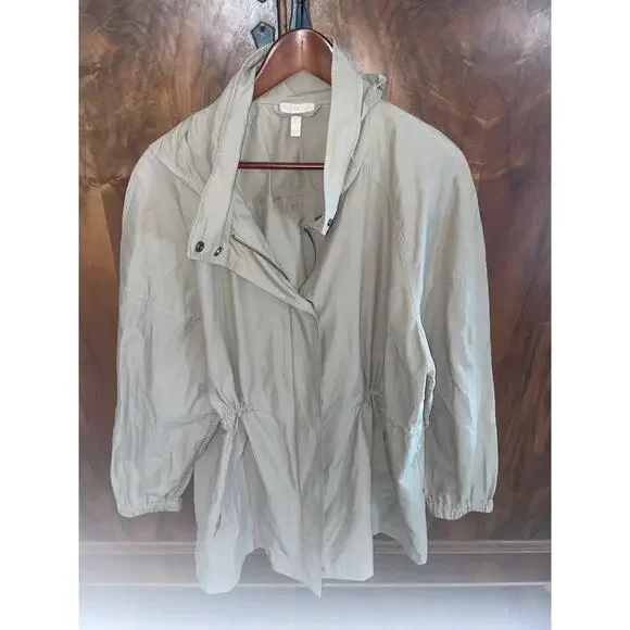 EILEEN FISHER Hidden Hood Jacket *Beige Color - Picture 2 of 8